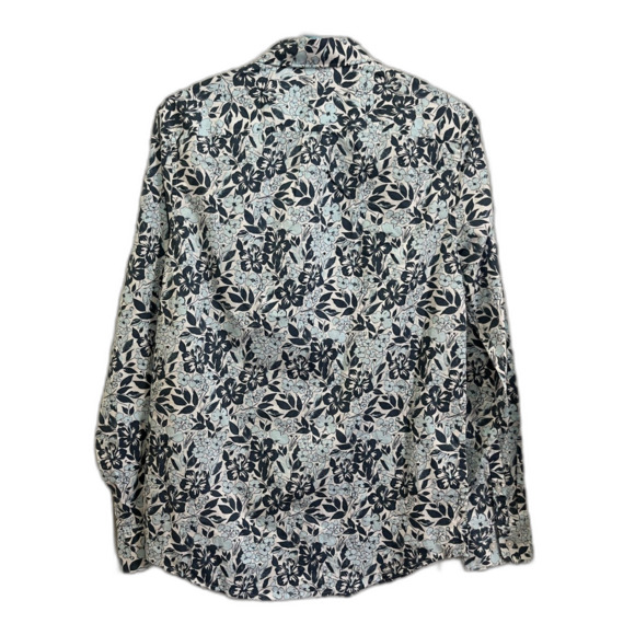 NWT Penguin White Blue Floral Long Sleeve Button Up Shirt Top Mens Size Small - Picture 6 of 10